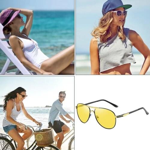 Discoloration Sunglasses Men Polarized Driving Pilot Chameleon Vintage SunGlasses Women Male Change Color Day Night Vision UV400