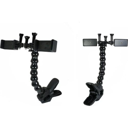 Dual Device Jaw Clamp Setup for Streaming or Video Recording with 2 Phones Gopro
