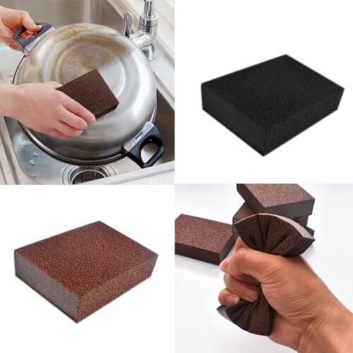 Removing Pot Rust Focal Stains Wash the Dishes Clean Emery Brown Black Rub 1pc New Sponges Clean Oil Stain Magic