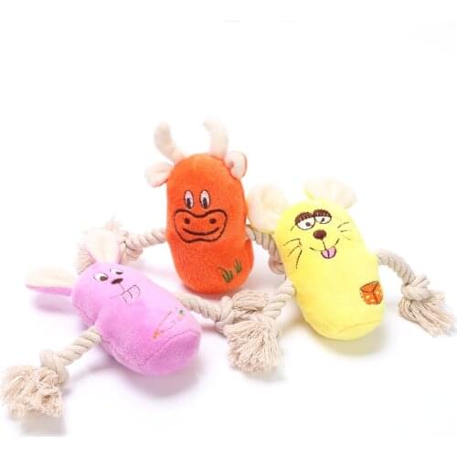 Jouet Chiot Interactive Dog Plush Toy French Bulldog Toy Chew Toys Cleaning Teeth Puppy Animals Cartoon Puppy Training Cheap