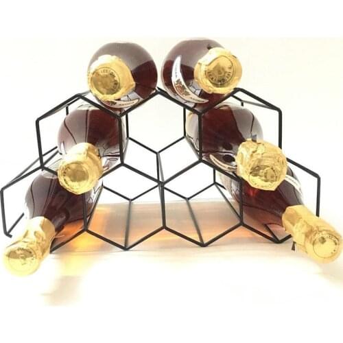 Creativity Number Of Different Grids Wine Rack Bottles Wine Storage Space Wines Protector Honeycomb Metal Wine Rack Buckets