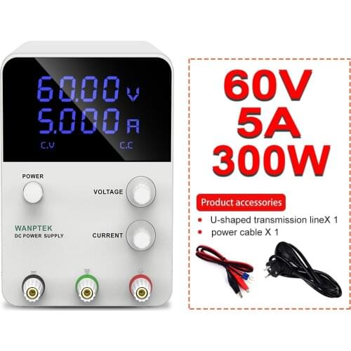 30V 10A DC Power Supply Adjustable Laboratory Voltage Regulator Stabilizer Switching Variable Bench Source 60V 5A AC 4 Digits