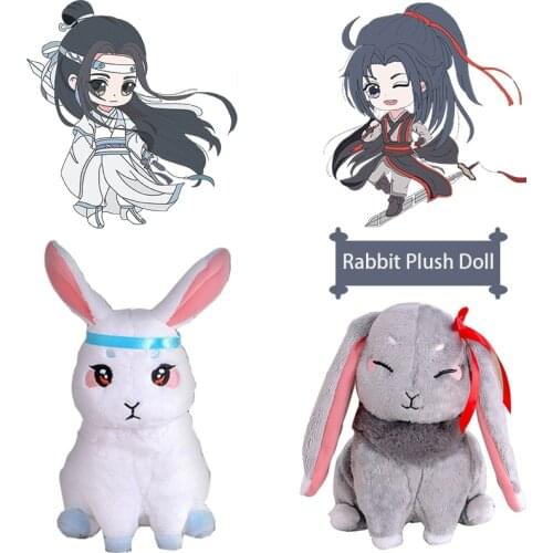 Mo Dao Zu Shi Plush Toy Peluche Kawaii Mo Dao Zu Shi Rabbit Stuffed Animal Wei Wu Xian Lan Wang Ji Pet Plush Toys Birthday Gifts