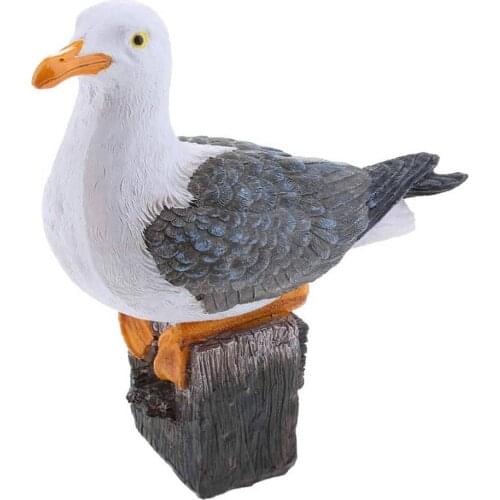 Sea Mew Bird Sea-gull Quet Gull Swallow Model Small Statue Figurine Crafts Room Ornament Miniatures Home Decoration