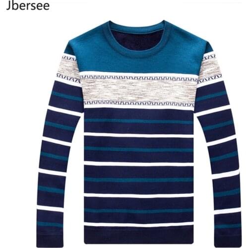 Men Cashmere Sweater Velvet Men Knitted Pullover Christmas Sweater Men Casual Warm Winter Sweater Brand Clothing Pull Homme