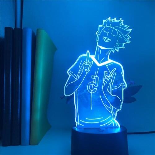 APP Control Table 3D Lamp Bedside Night Light Anime LED Haikyuu!! Event Prize Teenager Gift Color Changing Smart Phone Control