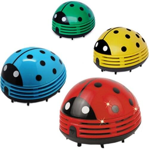 Mini Vacuum Table Vacuum Cleaner Ladybug Dust Cleaner Desktop Coffee Dust Collector for Home Office Desktop Cleaning