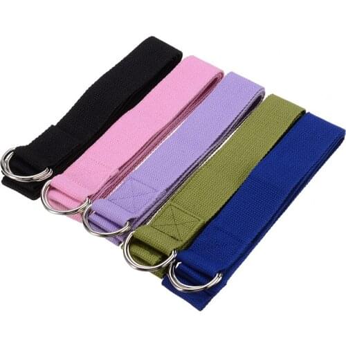 Adjustable Sport Rope Yoga Cotton Stretching Strap D-Ring Belt Gym Waist Leg Resistance Exercise Band Fitness Yoga Belt