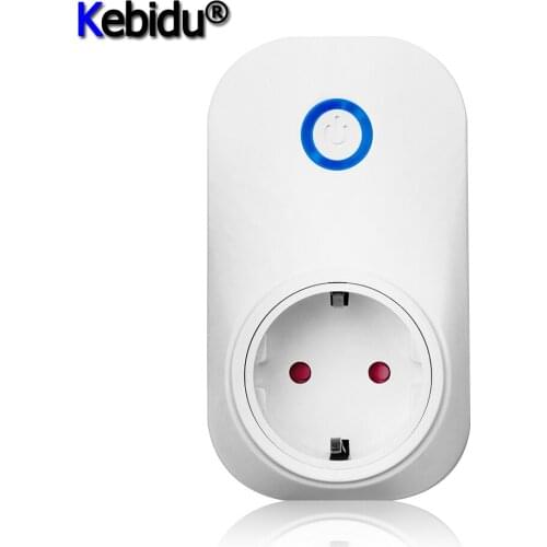Kebidu WIFI Smart Plug Smart Switch Socket EU Plug Audio Control Smart Timing Socket Wireless Outlet Voice Intelligent Control