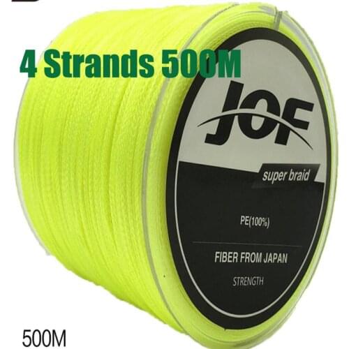 Superpower Braided Fishing Line 4 Strands 500MStronger Multifilament PE Braid Wire for Saltwater 4LB-150LB Super Strong line