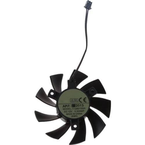 T128015SH 75MM 2Pin DC 12V 0.32AMP Cooling Fan For EVGA GTX 650 650Ti GTS 450