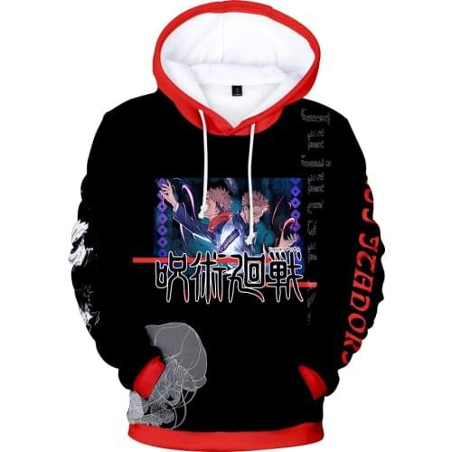 2021 Anime Jujutsu Kaisen Hoodies Men Women Fashion Harajuku Pullover Boys/girls Streetwear Popular Clothes Jujutsu Kaisen Hoody