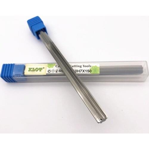 KLOT Solid Carbide Chucking Machine Reamer 4 5 6 7 8 9 10 11 12 13 14 15 16 17 18 20mm Full length 150mm H7 Straight Flute HRC50