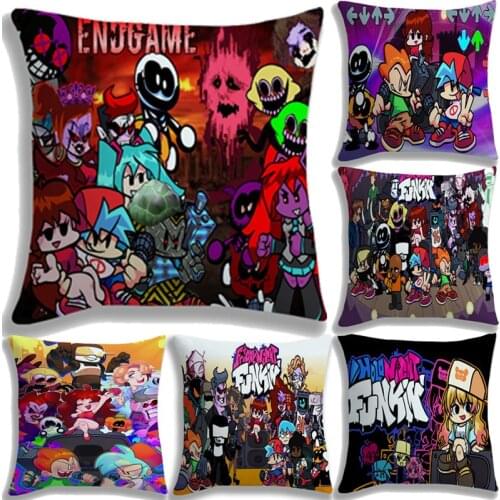 Funny Friday Night Funkin Pillow Cover Cartoon Cushion Cover Pillowcase Pillowcover Home Decor Cute Pillow Case No Pillow Inner