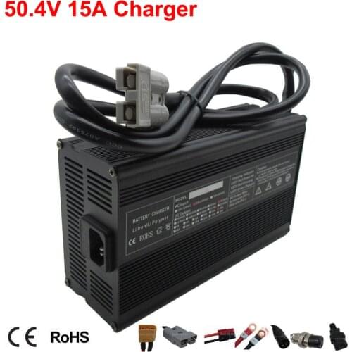 900W 44.4V 12S 15A Li-ion Charger Output 50.4V 20A 25A 30A Lithium Charger For 43.2V Motorcycle Forklift battery pack Charger