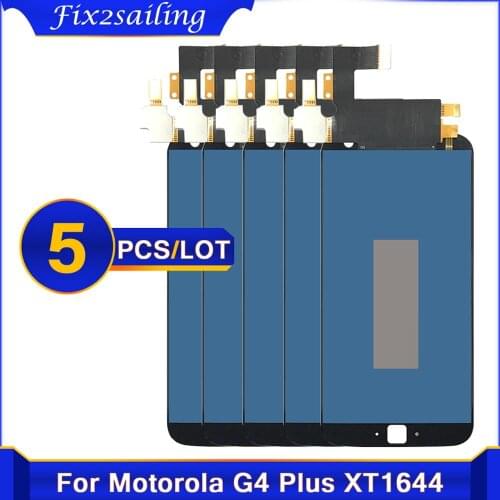 5PCS LCD Display For Motorola Moto G4 Plus Xt1640 Xt1641 XT1642 Xt1644 LCD Screen With Touch Digitizer Sensor Assembly Original