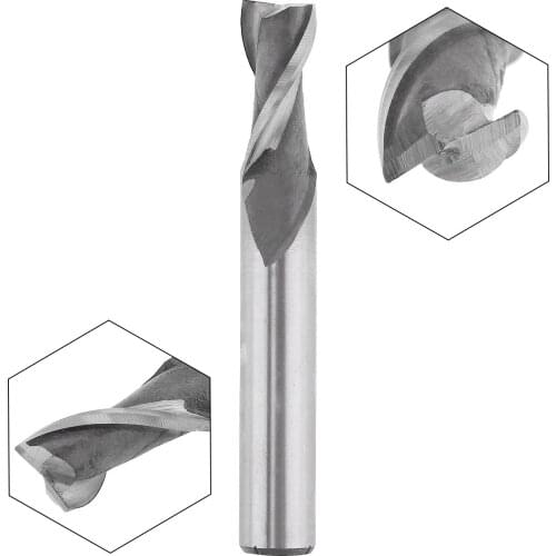 1pcs HSS 2 Flute End Mill Cutter 1mm-8mm CNC Straight Shank Milling Woodworking Tool End Mill Router Bit CNC Mold Processing