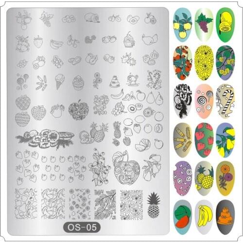 1PC** Designer Inspired Nail Stamping Plate Flower/Geometry /Animals/Summer Fruit DIY Nail Designs Manicure Tools Nail Stamp