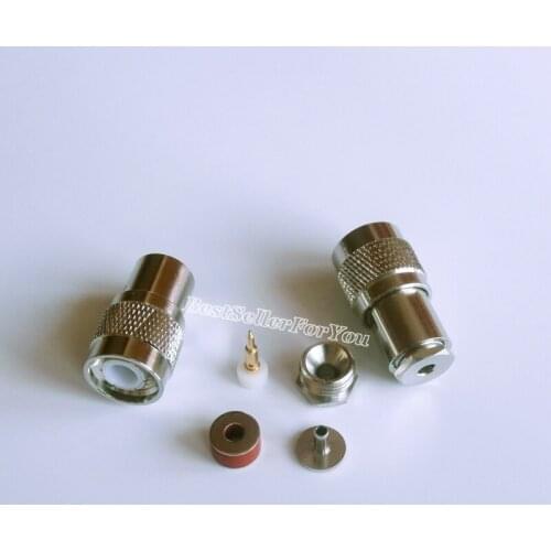 2Pcs Connector TNC Male Plug Clamp For RG174 LMR100 RG316 Cable Straight RF Connector