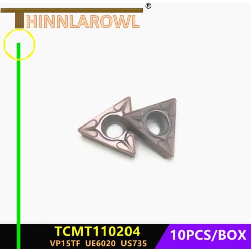 20PCS TCMT110204 VP15TF External Turning Tools Carbide insert Lathe cutter Tool TCMT 110204 turning insert