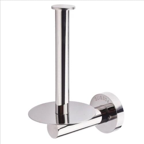 304 Stainless Steel Paper Roll Holder Kitchen Toilet Vertical Toilet Paper Holder Hotel Wall Hanging Roll Paper Towel Holder