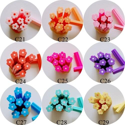 5pcs/lot 5mm*5CM New Flower Series Polymer Clay Cane Flower