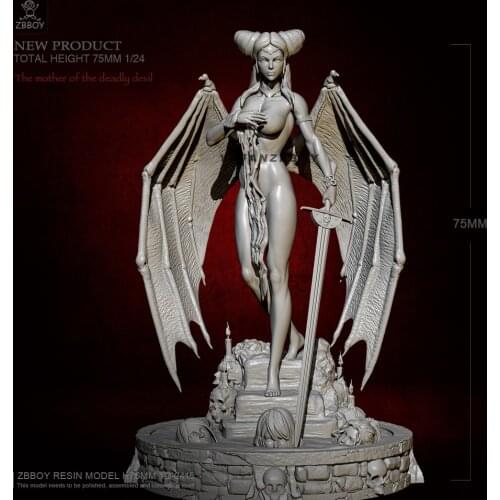 75mm Resin model kits figure colorless and self-assembled TD-2415