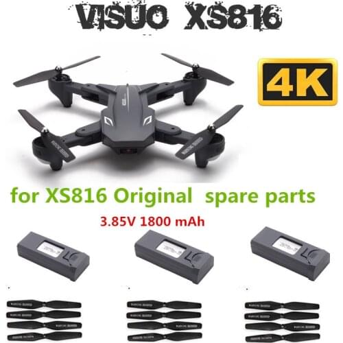3.85V 1800mAh Battery And Propeller Maple Leaf For Visuo XS816 Drone Accessories Original Battery XS816 Part