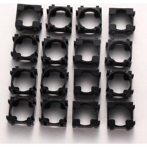 100 Pcs 18650 Battery Safety Anti Vibration Cylindrical Holder 22x22mm PC + PP + GP Meterials Lithium Batteries Bracket Stand
