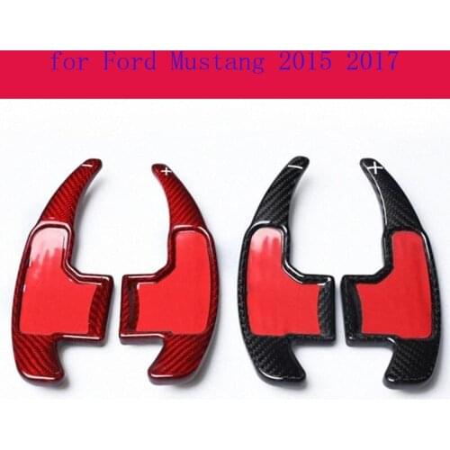 Car Accessories 2PCS Quality carbon fibre Steering Wheel Shift Paddle Shifter for Ford Mustang 2015 2017