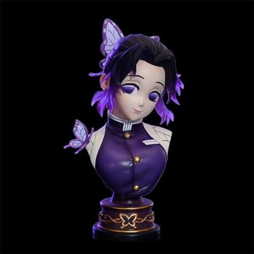 Demon Slayer Kimetsu No Yaiba Kochou Shinobu GK Bust Figure Toys for Kids Collectible Model PVC Doll Anime Figure