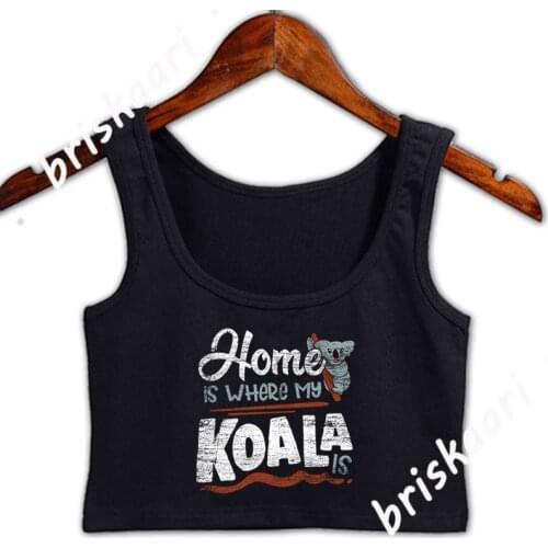Koala Crop Top Women For Girls Spring Normal Euro Size S-2xl Cute Tank Top Customize Leisure Vest