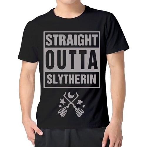 HarajukuMens Straight Outta Slytherin Cool Short Sleeve T-shirts Oversized T Shirt (S-XXXL)