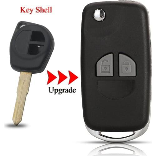 Kutery Upgrade Remote Car Key Shell For Nissan Pixo For Suzuki Alto Baleno 2Buttons With Right Blade Key Case Cover Replacement