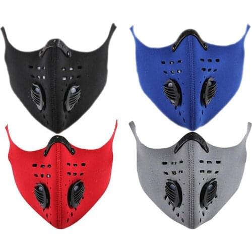 Face Cover Reusable Stretch Chloroprene Rubber Dust Proof Air Filter Face Cover for Cycling Runing Hiking Ourdoor Sports