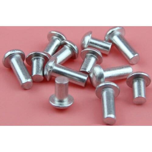 M5 Round Head Solid Aluminum Rivets Half Round Head Rivet Size 6mm-40mm