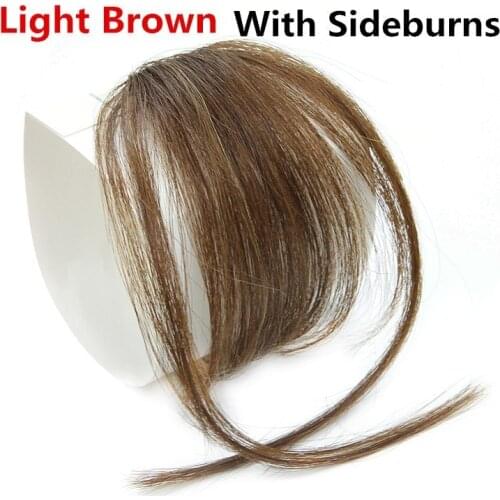 MERISI HAIR Clip In Hair Bangs Synthetic Air Bangs Thin Invisible Extension Straight Front Neat Wig For Women