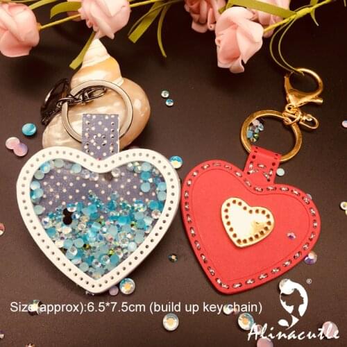 Die Cut Metal Cutting Heart Keychain Alinacraft DIY Scrapbooking Album Papercraft Handmade Card Stencil Art Cutter Punch Die