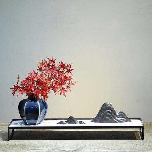 New Chinese style ceramic vase simulation flower rockery Sand table Zen garden modern contracted home decoration
