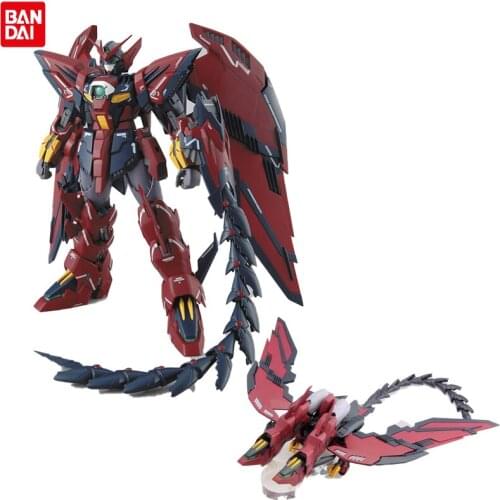 Original Bandai Gundam Anime Figure MG 1/100 New Mobile Report Gundam Wing OZ-13MS Gundam Epyon EW Action Figure Kids Assembled
