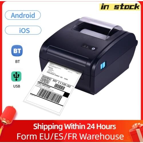 Thermal Label Printer impresora portátil for 4x6 Shipping Package Label 160mm/s USB&BT Connection Printer Label Maker Sticker