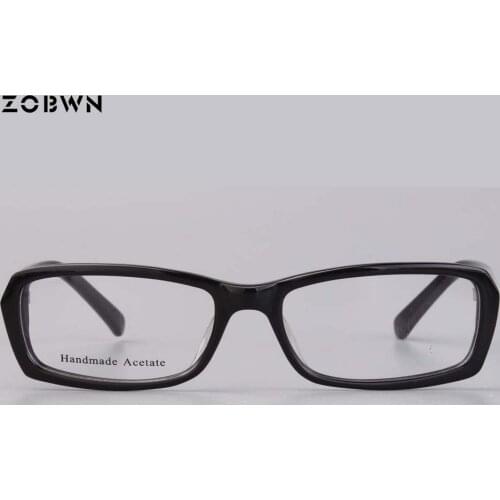 Rectangle glasses man metal decoration black white neat eyeglasses can put anti blue light from computer myopia student Generous