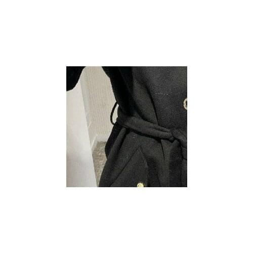RUANDAI Womens Black Coats