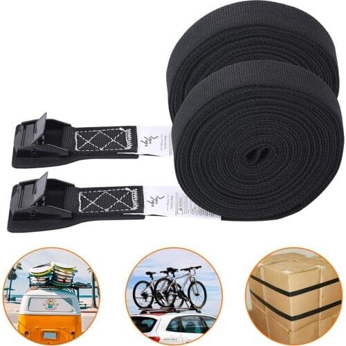 2Pcs 16Ft/4.8m Lashing Strap Tie Down Straps Cargo Tie-Down Strap For Mounted Cargo Kayak Carrier Belt Car Tension Rope