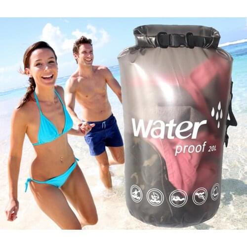 Outdoor Bag Frosted Portable Rafting Diving Dry Bag Sack PVC Waterproof Folding Swimming Storage Bag For River Trekking Beach