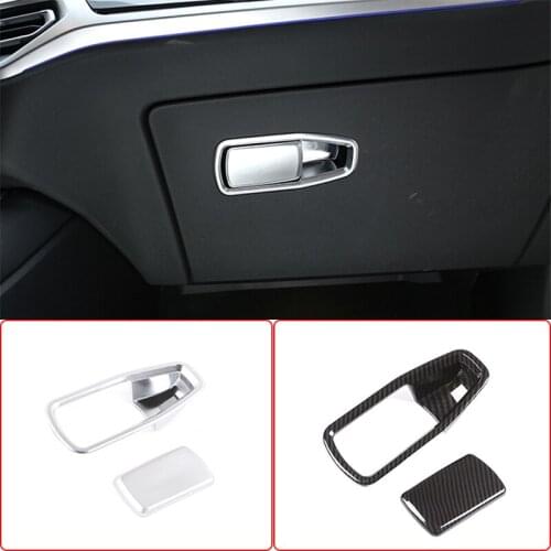 Car Interior Inner Glove Box Co-pilot Passenger Storage Box Handle Trim Cover For BMW 3Series G20 G28 2020-2021 Auto Accessories