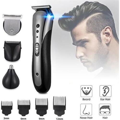 All in1 Rechargeable Hair Clipper For Men Waterproof Wireless Electric Hair Shaver Beard Nose Ear Shaver Hair Trimmer EU Plug