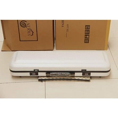 High Quality Brand New Fiddle Violin 4/4 Full Size White Composite Carbon Fiber Case Bag Bow Holder Straps Violino Accessories