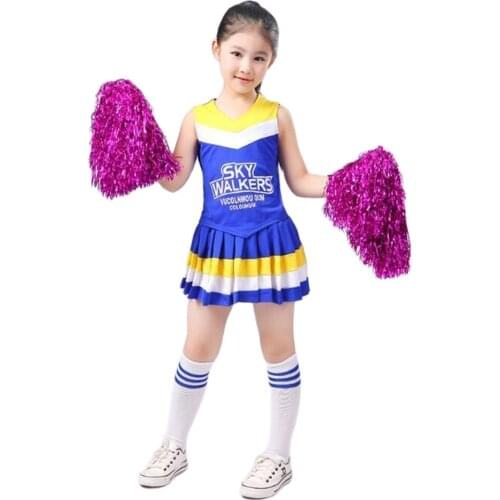 Girl Cheerleaders clothing Children Cheerleading Clothes Ballroom Dance Skirt Dropshipping