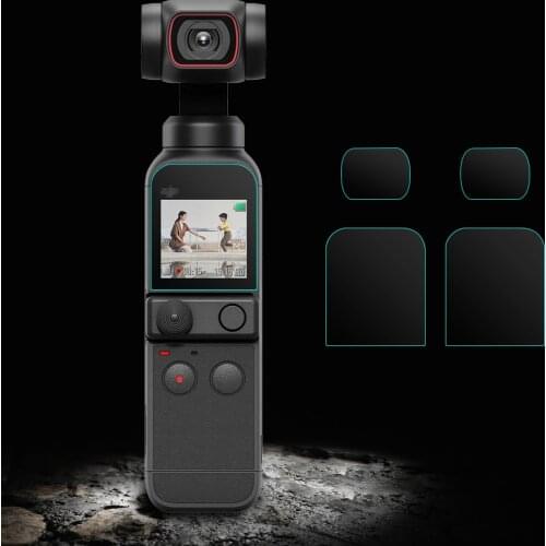 Camera Lens Protective Film for DJI Pocket 2 Anti-scratch HD Tempered Glass Screen Protector PTZ Action Camera Accessories